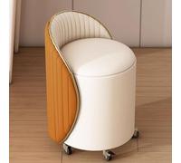Tabouret de Pied Rond Moderne avec Rangement pour Le Salon de Chambre à Coucher entrée et Bureaux de semestre Mobile et Rotatif (A) Innovate