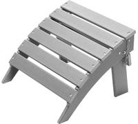 VEVOR Repose-pieds Pliable Adirondack, 430x480x330 mm, en PEHD, Résistant aux Intempéries pour Chaise Adirondack, Montage Facile, pour Extérieur, Patio, Porche, Piscine, Pelouse, Arrière-cour, Gris