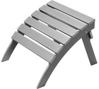 Tabouret de pied VEVOR Adirondack, 54,6 cm L x 48,9 cm l x 37,8 cm H, pliable, HDPE, largement pour l'extérieur, véranda, piscine, pelouse, arrière-cour, gris