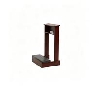 Tabouret de prière en bois massif pour la méditation et le culte coussin | 43 × 50 × 80 cm avec tablette et coussins d'agenouillement Cadeau religieux pour autel domestique(Walnut)