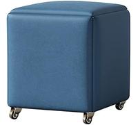 Tabouret de rangement 5 en 1 Magic Cube gigogne avec roulettes, canapé de cuisine multifonctionnel, tabouret empilable avec siège rembourré et cadre en métal