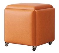 Tabouret de rangement avec roulettes - Canapé gigogne multifonction, design empilable, siège rembourré et cadre en métal, meuble utilitaire de cuisine 5 en 1
