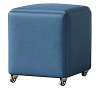 Tabouret de rangement avec roulettes, chaise gigogne et canapé empilable, siège rembourré avec cadre en métal, polyvalent pour la cuisine et la famille