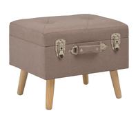Banc coffre vidaXL Tabouret de rangement 40 cm Marron Tissu