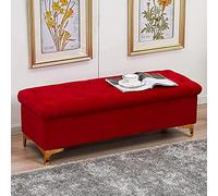 Tabouret de rangement, coussin en velours, repose-pieds multifonctionnel pour salon, chambre à coucher, foyer - siège à langer moderne