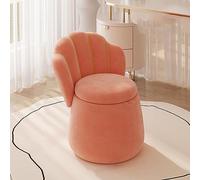 Tabouret de rangement en velours de luxe de 60 cm de haut avec dossier, idéal pour salon, chambre à coucher et coiffeuse, chaise d'appoint élégante pour décoration d'intérieur