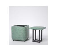 Tabouret de rangement, ensemble ottoman gigogne 5 en 1, tabourets cubiques polyvalents avec roulettes pivotantes, for changer de chaussures à la porte, petite table d'appoint à côté du canapé(Green,L