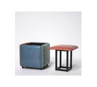 Tabouret de rangement, ensemble ottoman gigogne 5 en 1, tabourets cubiques polyvalents avec roulettes pivotantes, for changer de chaussures à la porte, petite table d'appoint à côté du canapé(Color,S
