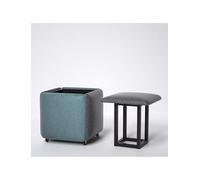 Tabouret de rangement, ensemble ottoman gigogne 5 en 1, tabourets cubiques polyvalents avec roulettes pivotantes, for changer de chaussures à la porte, petite table d'appoint à côté du canapé(Coffee,L