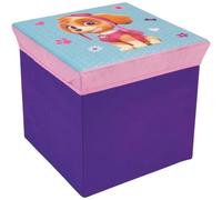 Fun House Tabouret de rangement Pat'Patrouille fille Violet 30x30x30 cm