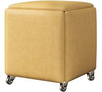 Tabouret de rangement Magic Cube Chaise avec roulettes, canapé gigogne multifonctionnel, siège rembourré empilable et cadre en métal pour la cuisine