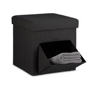 Tabouret de rangement pliable 40 L 2,5 kg pouf de rangement coffre de rangement