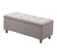 Tabouret de rangement pliable avec couvercle rembourré - Grand repose-pieds - 90 x 40 x 40 cm - Pour chambre à coucher, salon, entrée - Solution de rangement peu encombrante