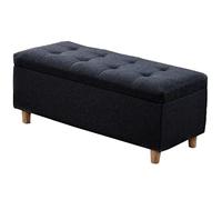 Tabouret de rangement pliable - Boîte de couverture multifonction et repose-pieds, organisateur peu encombrant pour salon, chambre à coucher et entrée