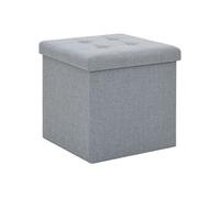 vidaXL Tabouret de rangement pliable Gris clair Faux lin247078 gris clair G