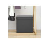 Tabouret de rangement pliable Gris PVC338782