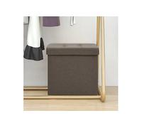 Tabouret de rangement pliable Marron Faux lin338765