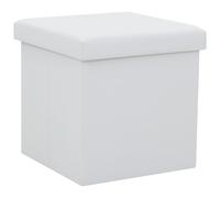 Tabouret de Rangement Pliable Marron PVC Coffre Conteneur Salon Maison vidaXL