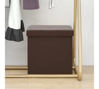 Tabouret de rangement pliable Marron PVC Marron G