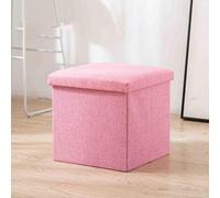 Tabouret de rangement pliable multifonction - Repose-pieds en coton de grande capacité et boîte de rangement Design compact pour canapé 40 x 25 x 25 cm Parfait pour l'organisation de la maison