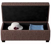 Tabouret de rangement pliable multifonctionnel avec housse à charnière en tissu et pieds en bois massif naturel pour changer de chaussures, poids 150 kg