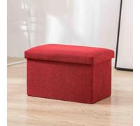 Tabouret de rangement pliable, repose-pieds multifonction avec grande capacité, idéal pour organiser les essentiels de la maison sur le canapé