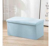 Tabouret de rangement pliable, repose-pieds multifonction avec grande capacité, idéal pour organiser les essentiels de la maison sur le canapé