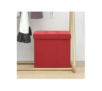 Tabouret de rangement pliable Rouge bordeaux Faux lin338768