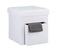 Tabouret de rangement pouf multifonction 40 L 2,5 kg tabouret pliant amovible