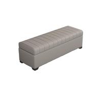 Tabouret De Rangement Pouf Repose-Pieds Bout De Lit Cubique avec Rangement Charge Jusqu'à 150 Kg pour Salon Chambre Entrée(Gray 1,60x40x40cm)