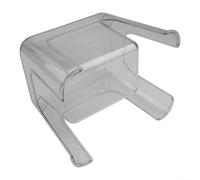 Tabouret de rangement pour jouets en peluche avec extérieur transparent, encourageant les enfants à organiser leurs jouets facilement (blanc)