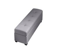 Tabouret De Rangement Repose-Pieds Bout De Lit Cubique avec Rangement Charge Jusqu'à 150 Kg pour Salon Chambre Entrée(Dark Gray,50x30x40cm)