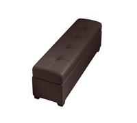 Tabouret De Rangement Repose-Pieds Bout De Lit Cubique avec Rangement Charge Jusqu'à 150 Kg pour Salon Chambre Entrée(Coffee Brown,50x30x40cm)