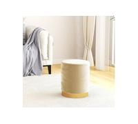 Tabouret de rangement rond Abricot Velours