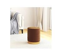 Tabouret de rangement rond Marron Velours340289