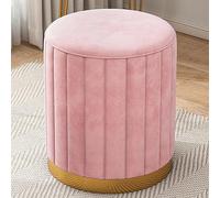 Tabouret de rangement rond moderne en velours avec couvercle amovible, repose-pieds pour salon, chambre à coucher, salle de maquillage, chaise polyvalente pour décoration d'intérieur