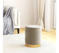 vidaXL Tabouret de rangement rond - Velours Gris foncé
