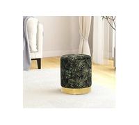 vidaXL Tabouret de rangement rond Multicolore Tissu