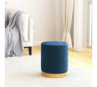 Tabouret de Rangement Rond Violet Velours Pouf Repose-pied Salon Maison vidaXL