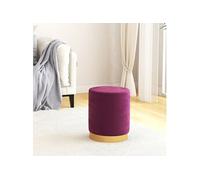 Tabouret de Rangement Rond Violet Velours Pouf Repose-pied Salon Maison vidaXL