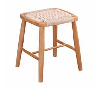 Tabouret de salle à manger moderne multifonction avec dessus en rotin pour décoration d'intérieur et changement de chaussures