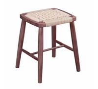 Tabouret de salle à manger tissé moderne multifonctionnel avec dessus en rotin pour salon, chambre à coucher et entrée