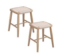 Tabouret de salle à manger tissé moderne multifonctionnel avec dessus en rotin pour s'habiller, changer de chaussures et s'asseoir
