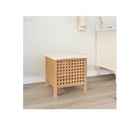 Tabouret de salle de bain 48x47,5x52 cm Bois massif de noyer