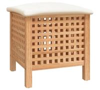 Tabouret de salle de bain 48x47,5x52 cm Bois massif de noyer vidaXL vidaXL