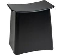 WENKO Panier à Linge avec Tabouret de Salle de Bain Wing | Collecteur de Linge 33L | Tabouret pour Coiffeuse | Polyvalent | DIM 45 x 48 x 33 cm | Noir