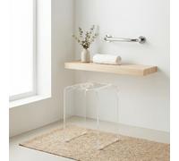 Tabouret de salle de bain PMR antidérapant - sécurité et stabilité, Transparent (SATSTOLPLASTT)