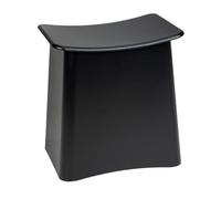 Tabouret de salle de bain - WENKO - Wing - Noir - 33 L - H 48 cm
