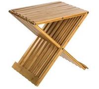 Atmosphera Tabouret pliant d'appoint 5 five simply smart en bambou H. 45 cm Beige