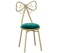 Tabouret de salle de maquillage avec pieds dorés - Chaise multifonction moderne pour chambre à coucher et dressing - The Vast Ocean